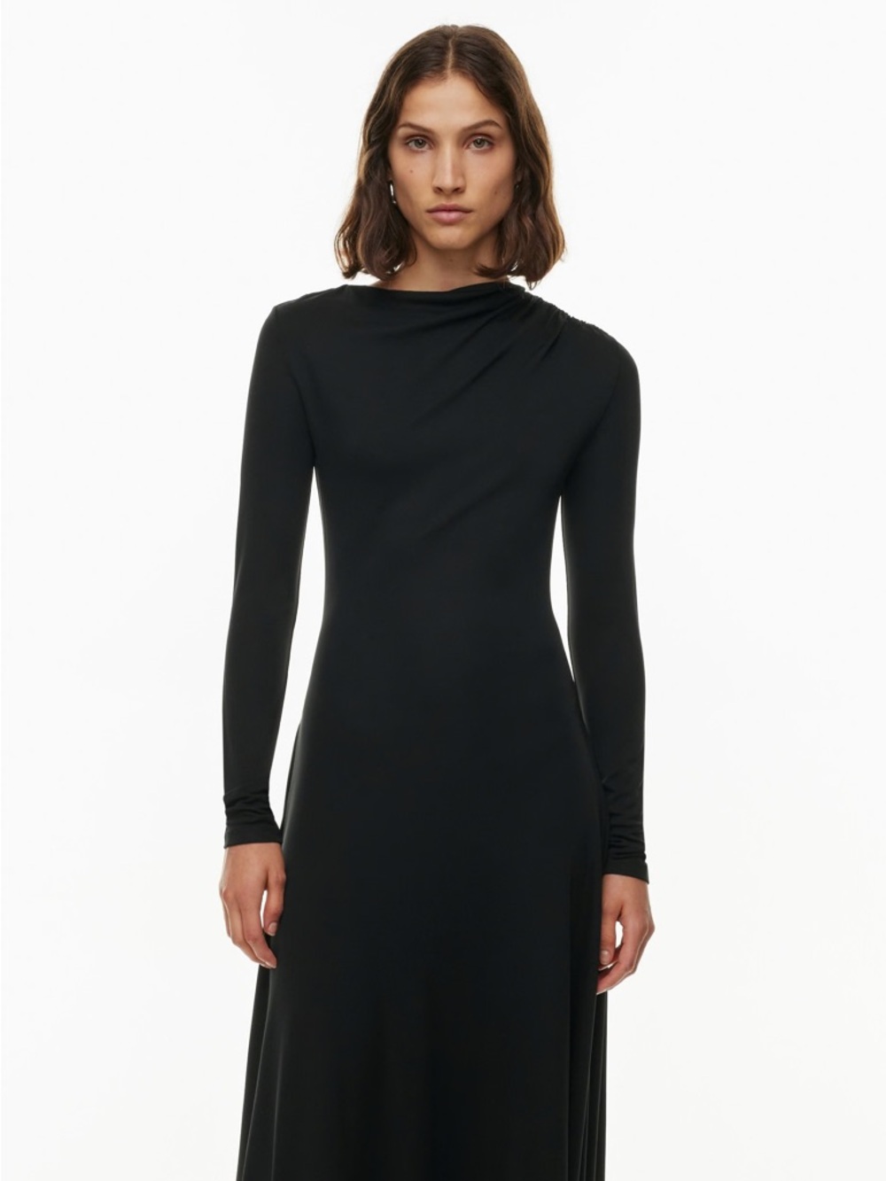 ARITZIA Renzo Dress - Slim drapey crewneck maxi dress